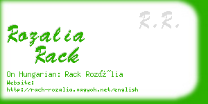 rozalia rack business card